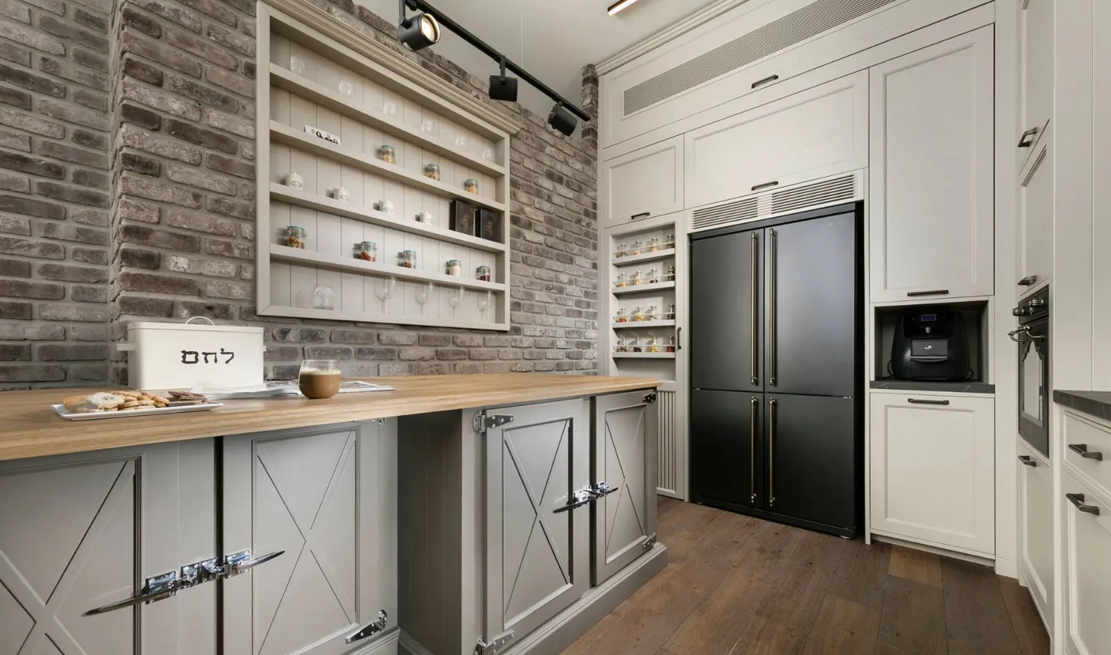 SMEG מקרר מקפיא תחתון 4 דלתות 92 ס"מ שחור גרפיט Total No Frost סדרת Colonial תוצרת SMEG דגם FQ60CAO5 — תמונה 8